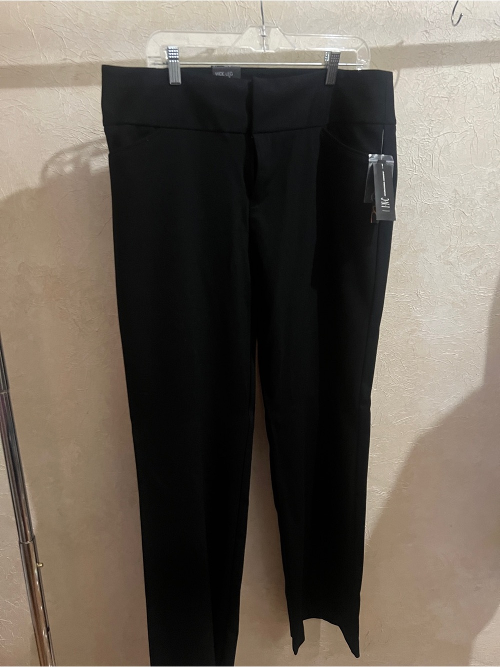 INC International Concepts Women’s Black Wide-Leg Dress Pants